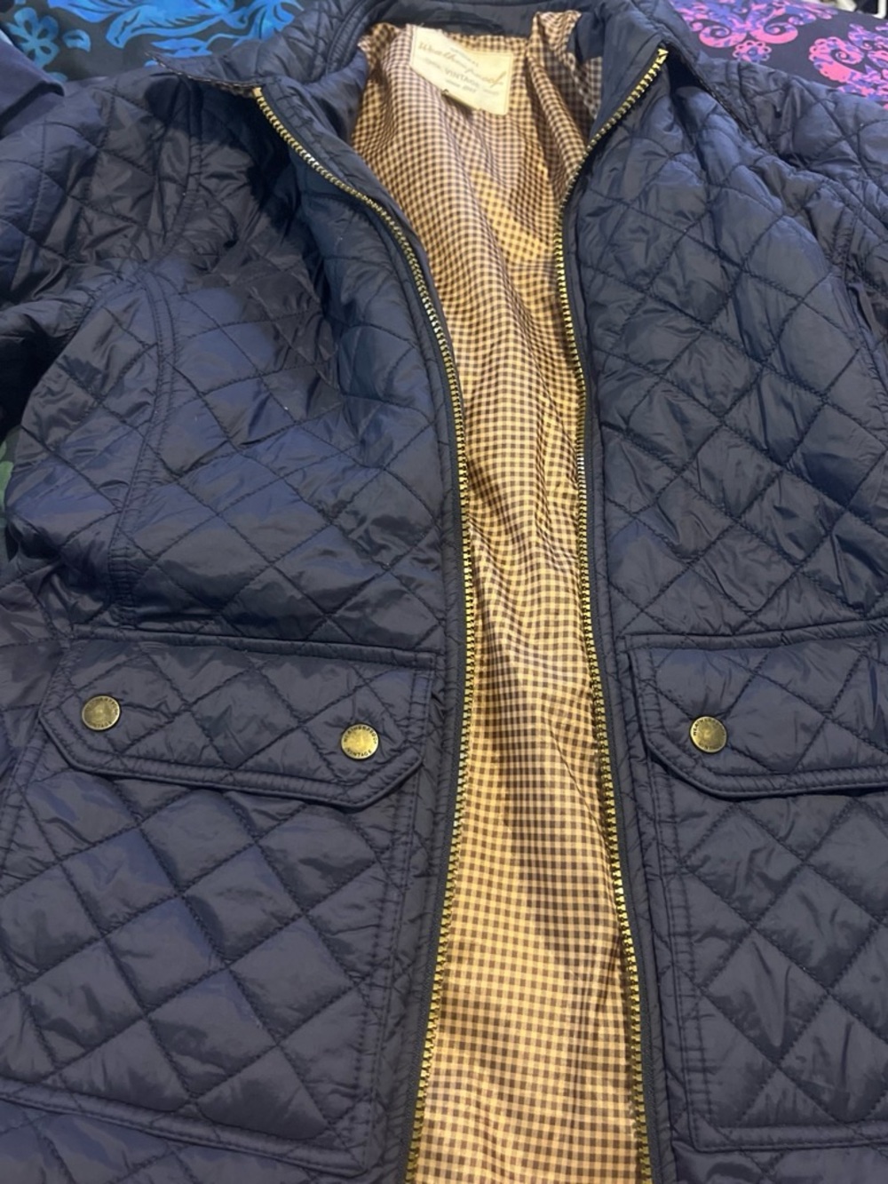 Weatherproof Quilted Puffer Jacket in Navy